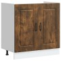 Mueble bajo para fregadero Kalmar roble ahumado 80x46x81,5 cm