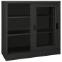 Kleiderschrank mit Schiebetür aus anthrazitfarbenem Stahl 90x40x90 cm von vidaXL, Schließfächer und Lagerschränke - Ref: Foro...