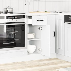 Mueble bajo de cocina Kalmar madera de ingeniería blanca