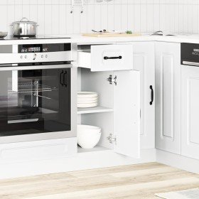 Mueble bajo de cocina Kalmar madera de ingeniería blanca