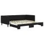Ausziehbares Schlafsofa aus schwarzem Samt, 100 x 200 cm von vidaXL, Betten und Lattenroste - Ref: Foro24-3196702, Preis: 261...