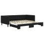 Sofá cama nido terciopelo negro 100x200 cm de vidaXL, Camas y somieres - Ref: Foro24-3196702, Precio: 265,35 €, Descuento: %