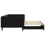 Black velvet trundle sofa bed 100x200 cm by vidaXL, Beds and slatted bases - Ref: Foro24-3196702, Price: 265,35 €, Discount: %
