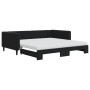 Sofá cama nido con colchón terciopelo negro 100x200 cm de vidaXL, Camas y somieres - Ref: Foro24-3196726, Precio: 435,68 €, D...