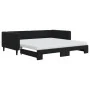 Trundle sofa bed with black velvet mattress 100x200 cm by vidaXL, Beds and slatted bases - Ref: Foro24-3196726, Price: 428,27...