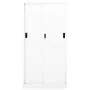 Office cabinet sliding door white steel 90x40x180 cm by vidaXL, Lockers and storage cabinets - Ref: Foro24-335958, Price: 382...