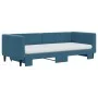 Ausziehbares Schlafsofa mit blauer Samtmatratze 90x200 cm von vidaXL, Betten und Lattenroste - Ref: Foro24-3196714, Preis: 44...
