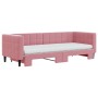 Ausziehbares Schlafsofa mit rosa Samtmatratze 80x200 cm von vidaXL, Betten und Lattenroste - Ref: Foro24-3196711, Preis: 439,...