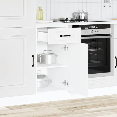Mueble bajo de cocina Kalmar madera de ingeniería blanca