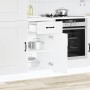 Mueble bajo de cocina Kalmar madera de ingeniería blanca