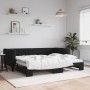 Sofá cama nido terciopelo negro 90x200 cm