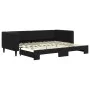 Sofá cama nido terciopelo negro 90x200 cm de vidaXL, Camas y somieres - Ref: Foro24-3196695, Precio: 250,64 €, Descuento: %