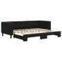 Sofá cama nido terciopelo negro 90x200 cm de vidaXL, Camas y somieres - Ref: Foro24-3196695, Precio: 238,22 €, Descuento: %