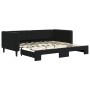 Sofá cama nido terciopelo negro 90x190 cm de vidaXL, Camas y somieres - Ref: Foro24-3196706, Precio: 263,37 €