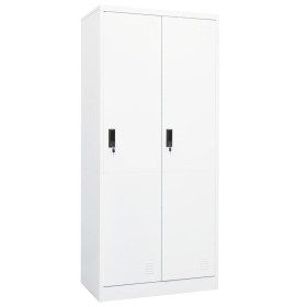 Weißer Stahlschrank 80x50x180 cm von vidaXL, Kleiderschränke - Ref: Foro24-335966, Preis: 320,66 €, Rabatt: %