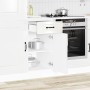 Mueble bajo cocina Kalmar madera ingeniería blanca alto brillo