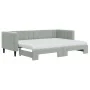 Trundle sofa bed with light gray velvet mattress 80x200 cm by vidaXL, Beds and slatted bases - Ref: Foro24-3196708, Price: 46...