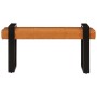 Black and brown genuine goatskin bench 110 cm by vidaXL, Dining and kitchen benches - Ref: Foro24-342210, Price: 163,59 €, Di...