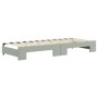 Ausziehbares Schlafsofa mit hellgrauer Samtmatratze 80x200 cm von vidaXL, Betten und Lattenroste - Ref: Foro24-3196708, Preis...