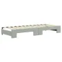 Ausziehbares Schlafsofa mit hellgrauer Samtmatratze 80x200 cm von vidaXL, Betten und Lattenroste - Ref: Foro24-3196708, Preis...