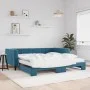 Sofá cama nido con colchón terciopelo azul 100x200 cm de vidaXL, Camas y somieres - Ref: Foro24-3196721, Precio: 429,79 €, De...