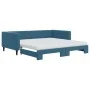 Sofá cama nido con colchón terciopelo azul 100x200 cm de vidaXL, Camas y somieres - Ref: Foro24-3196721, Precio: 429,79 €, De...