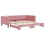 Sofá cama nido terciopelo rosa 100x200 cm de vidaXL, Camas y somieres - Ref: Foro24-3196701, Precio: 279,35 €, Descuento: %