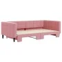 Sofá cama nido terciopelo rosa 100x200 cm de vidaXL, Camas y somieres - Ref: Foro24-3196701, Precio: 279,35 €, Descuento: %