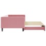 Ausziehbares Schlafsofa aus rosa Samt, 100 x 200 cm von vidaXL, Betten und Lattenroste - Ref: Foro24-3196701, Preis: 280,82 €...