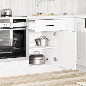 Mueble bajo de cocina Kalmar madera de ingeniería blanca