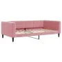 Trundle sofa bed with pink velvet mattress 100x200 cm by vidaXL, Beds and slatted bases - Ref: Foro24-3196725, Price: 452,36 ...