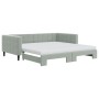 Ausziehbares Schlafsofa mit hellgrauer Samtmatratze 100x200 cm von vidaXL, Betten und Lattenroste - Ref: Foro24-3196722, Prei...