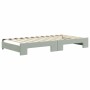 Ausziehbares Schlafsofa mit hellgrauer Samtmatratze 100x200 cm von vidaXL, Betten und Lattenroste - Ref: Foro24-3196722, Prei...