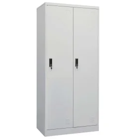 Hellgrauer Stahlschrank 80x50x180 cm von vidaXL, Kleiderschränke - Ref: Foro24-335967, Preis: 315,23 €, Rabatt: %