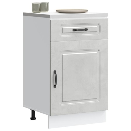 Mueble bajo de cocina Kalmar madera de ingeniería gris hormigón en Armarios de cocina | Comprar online en Foro24