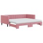 Ausziehbares Schlafsofa mit rosa Samtmatratze 90x200 cm von vidaXL, Betten und Lattenroste - Ref: Foro24-3196718, Preis: 440,...