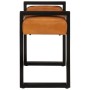 Black and brown genuine goatskin bench 110 cm by vidaXL, Dining and kitchen benches - Ref: Foro24-342210, Price: 163,59 €, Di...
