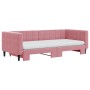 Ausziehbares Schlafsofa mit rosa Samtmatratze 90x200 cm von vidaXL, Betten und Lattenroste - Ref: Foro24-3196718, Preis: 440,...