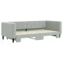 Light gray velvet trundle sofa bed 90x200 cm by vidaXL, Beds and slatted bases - Ref: Foro24-3196691, Price: 255,79 €, Discou...