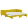 Ausziehbares Schlafsofa mit gelber Samtmatratze 100x200 cm von vidaXL, Betten und Lattenroste - Ref: Foro24-3196727, Preis: 4...