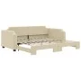 Trundle sofa bed cream fabric 80x200 cm by vidaXL, Beds and slatted bases - Ref: Foro24-3197633, Price: 251,79 €, Discount: %