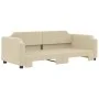 Trundle sofa bed cream fabric 80x200 cm by vidaXL, Beds and slatted bases - Ref: Foro24-3197633, Price: 251,79 €, Discount: %