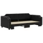 Sofá cama nido tela negro 90x200 cm de vidaXL, Camas y somieres - Ref: Foro24-3197636, Precio: 257,33 €, Descuento: %