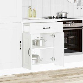 Mueble bajo de cocina Kalmar madera de ingeniería blanca