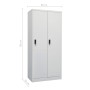 Hellgrauer Stahlschrank 80x50x180 cm von vidaXL, Kleiderschränke - Ref: Foro24-335967, Preis: 320,89 €, Rabatt: %