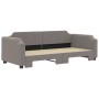 Trundle sofa bed taupe gray fabric 90x200 cm by vidaXL, Beds and slatted bases - Ref: Foro24-3197637, Price: 257,56 €, Discou...