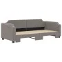 Trundle sofa bed taupe gray fabric 90x200 cm by vidaXL, Beds and slatted bases - Ref: Foro24-3197637, Price: 257,75 €, Discou...
