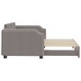 Trundle sofa bed taupe gray fabric 90x200 cm by vidaXL, Beds and slatted bases - Ref: Foro24-3197637, Price: 257,56 €, Discou...