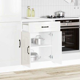 Mueble bajo cocina Kalmar madera ingeniería blanca alto brillo