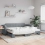 Sofá cama nido tela gris claro 100x200 cm de vidaXL, Camas y somieres - Ref: Foro24-3197639, Precio: 271,08 €